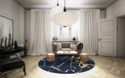 Round Rug - Cesina (black/gold) -Viscose Rugs Shop 106 ates.skd11125.col802.round .d7.p3a6.jpg