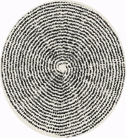 Round Rug - Brussels Swirl (black)