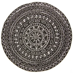 Round Rug - Brussels Diamond (black)