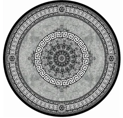 Round Rug - Amer (black/white)