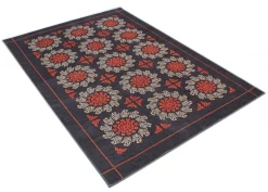 Wilton Rug - Florina (grey/blue/orange) -Viscose Rugs Shop atakum3 79259.jpg