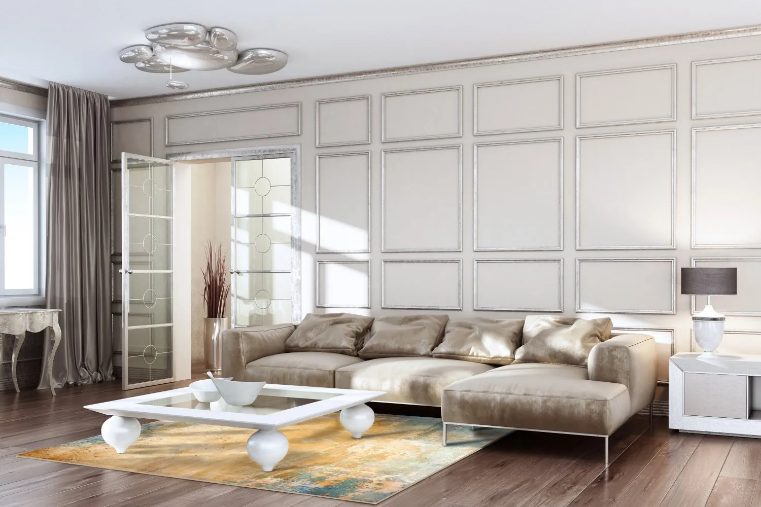 Wilton Rug - Monein (beige) 4 Wilton Rug - Monein (beige) - Image 2