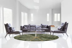 Round Rug - Bellizzi (green) -Viscose Rugs Shop bellizzi2runda.png