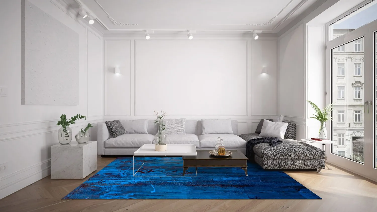 Wilton Rug - Aragon (blå) 5 Wilton Rug - Aragon (blå) - Image 3