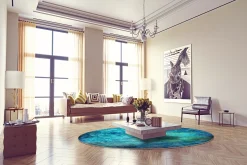 Round Rug - Pardos (blå) -Viscose Rugs Shop bla9a 77851.jpg