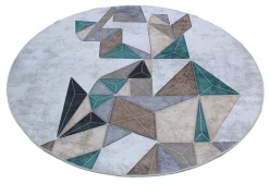 Round Rug - Feres (grey/beige/multi) -Viscose Rugs Shop breaks2.jpg