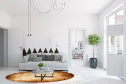 Round Rug - Rimini (brun) -Viscose Rugs Shop brun5a 88580.jpg