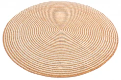 Round Rug - Ferragudo (orange) -Viscose Rugs Shop brussels weave 20.5337 cayenne 01 matta carpet teppich 02rr.jpg