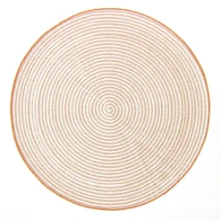 Round Rug - Ferragudo (orange) -Viscose Rugs Shop brussels weave 20.5337 cayenne 02 matta carpet teppich 01rr.jpg