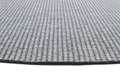 Round Rug - Bergen (anthracite) 10 Round Rug - Bergen (anthracite) -Viscose Rugs Shop brussels weave 20.5364 night silver 02 matta carpet teppich 03rr.jpg