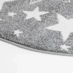 Childrens Rugs - Bueno Stars (grey) -Viscose Rugs Shop bueno 1325 greyrundkettel.jpg