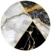 Round Rug - Cassa (grey/black/gold)
