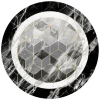 Round Rug - Castello (black/white)