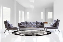 Round Rug - Castello (black/white) -Viscose Rugs Shop castellorunda.png