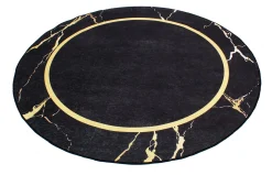 Round Rug - Cerasia (black/gold) -Viscose Rugs Shop colins2 79789.jpg