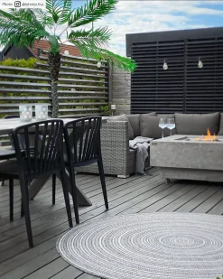 Round Rug - Brussels Weave (grey) -Viscose Rugs Shop cred produktbild2 brussles weave.jpg