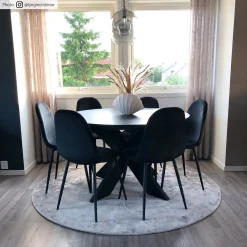 Viscose Rug - Jodhpur Special Luxury Edition (light Grey/beige) -Viscose Rugs Shop cred produktbild2 jophur rund.jpg