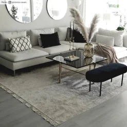 Wilton Rug - Art Silk (light Grey/beige) -Viscose Rugs Shop credbilder mall art silk greige13.jpg