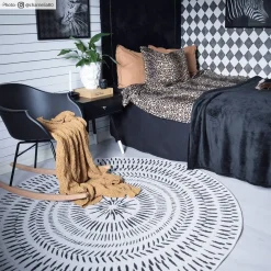 Round Rug - Brussels Night (grey) 15 Round Rug - Brussels Night (grey) -Viscose Rugs Shop credbilder mall brussels night2.jpg