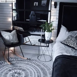 Round Rug - Brussels Night (grey) 16 Round Rug - Brussels Night (grey) -Viscose Rugs Shop credbilder mall brussels night3.jpg