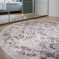 Round Rug - Toujane (grey) 13 Round Rug - Toujane (grey) -Viscose Rugs Shop credbilder mall toujane gra.jpg