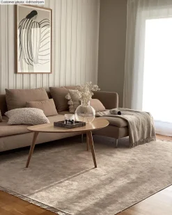 Wilton Rug - Art Silk (light Grey/beige) -Viscose Rugs Shop ditteshjem artsilkgra brun.jpg