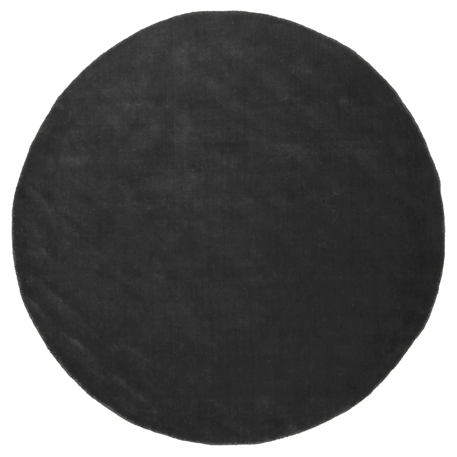 Round Rug - Recycled PET With Viscose Look (black) 3 Round Rug - Recycled PET With Viscose Look (black)