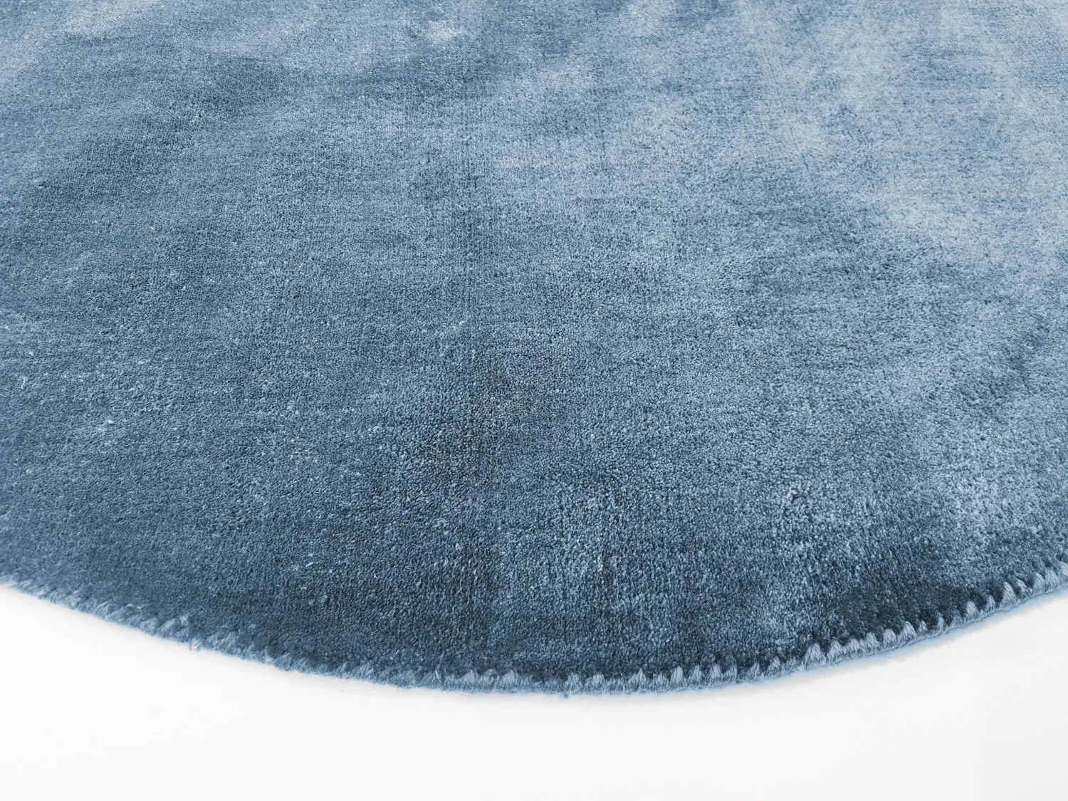 Round Rug - Recycled PET With Viscose Look (blue) 4 Round Rug - Recycled PET With Viscose Look (blue) - Image 2