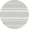 Round Rug - Safi (black/white)