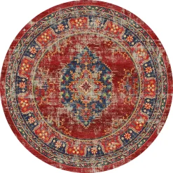 Round Rug - Soussi (red/multi)