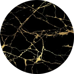 Round Rug - Vieste (black/gold)