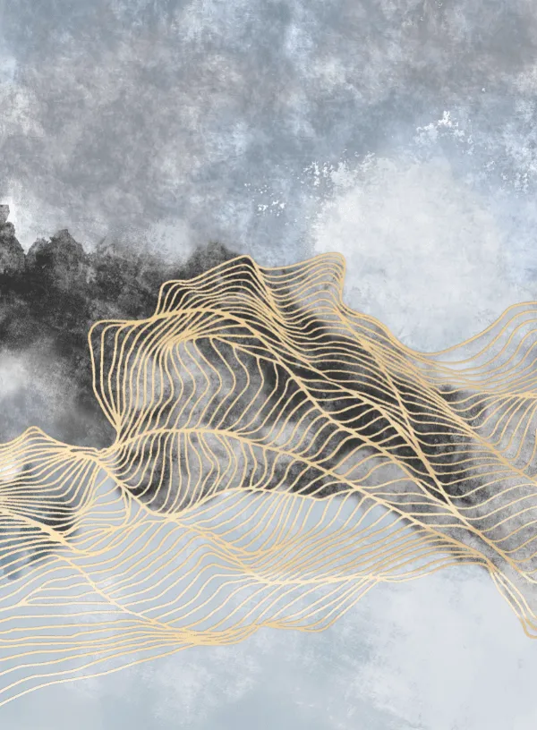 Wilton Rug - Ekual (blue/grey/gold) 3 Wilton Rug - Ekual (blue/grey/gold)