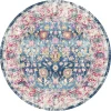 Round Rug - Bouhjar (blue/pink/multi)