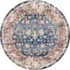 Round Rug - Bouhjar (dark Blue/multi) -Viscose Rugs Shop dt30586 103 180xyuvarlak.jpg