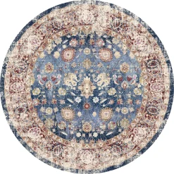 Round Rug - Bouhjar (dark Blue/multi)
