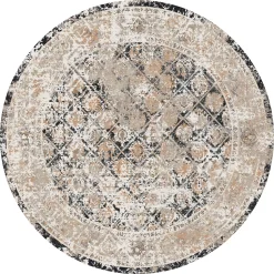Round Rug - Douz (black/multi)