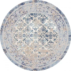 Round Rug - Denizli (blue)