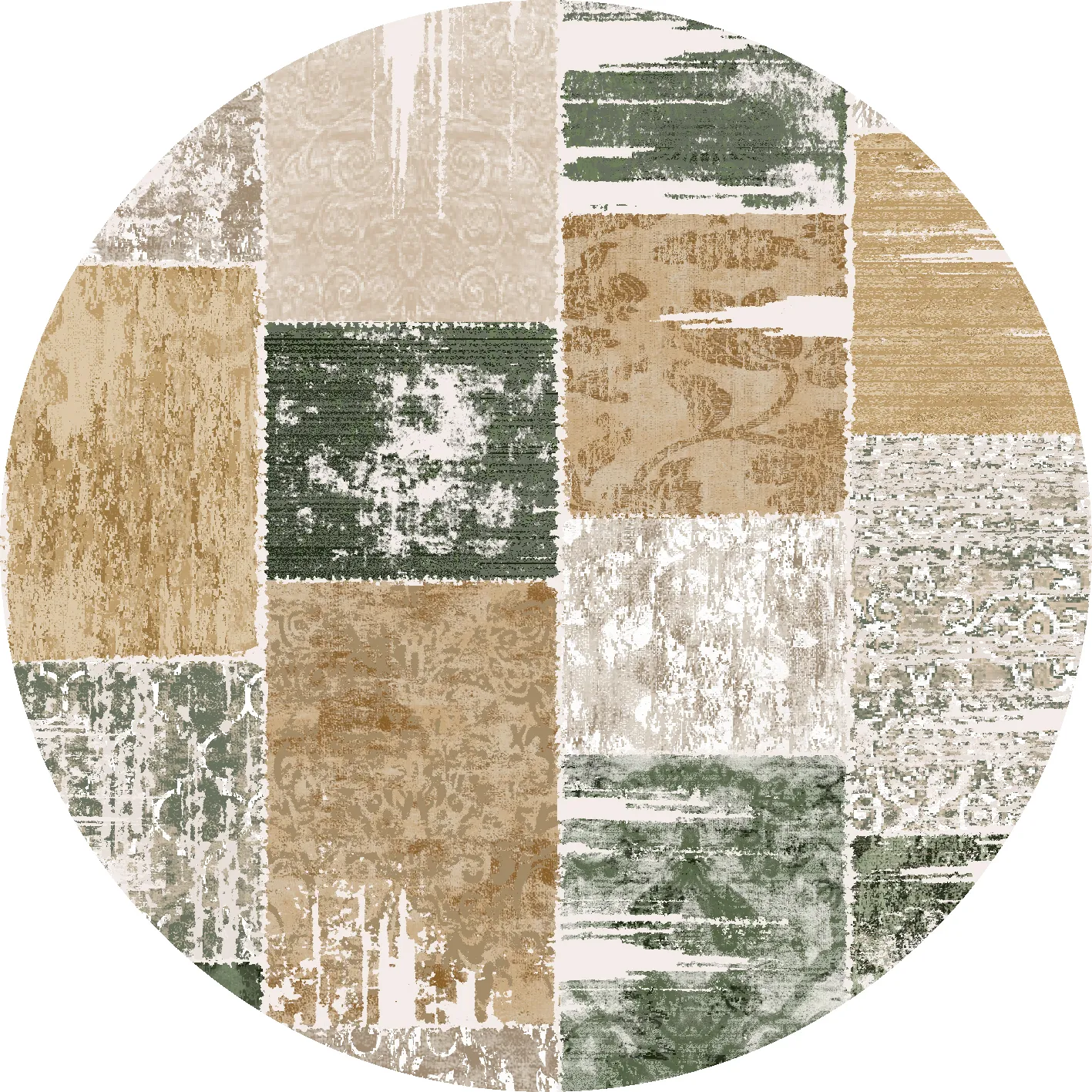 Round Rug - Ephesus (green) 3 Round Rug - Ephesus (green)