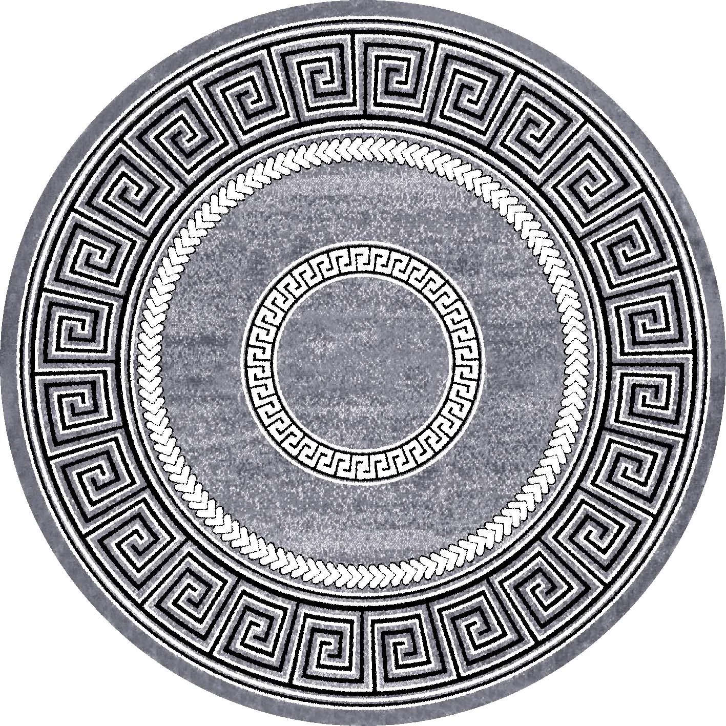 Round Rug - Ankara Versace (grey) 3 Round Rug - Ankara Versace (grey)