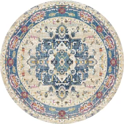 Round Rug - Siliana (blue)