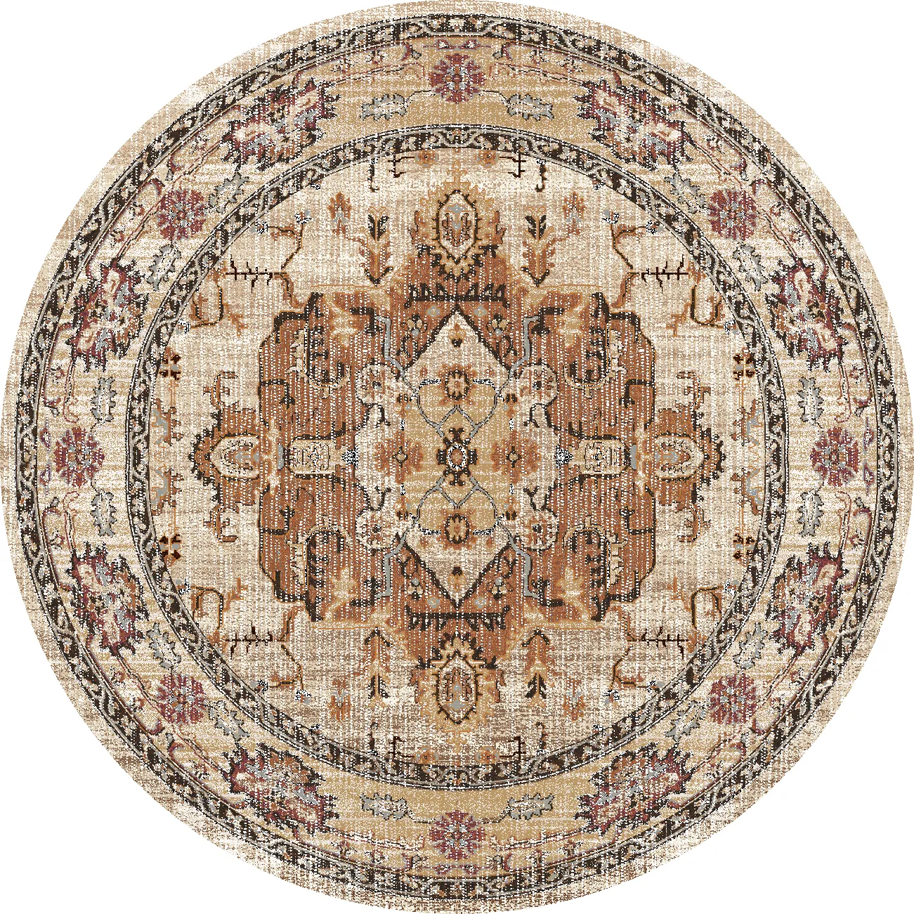 Round Rug - Siliana (beige) 3 Round Rug - Siliana (beige)