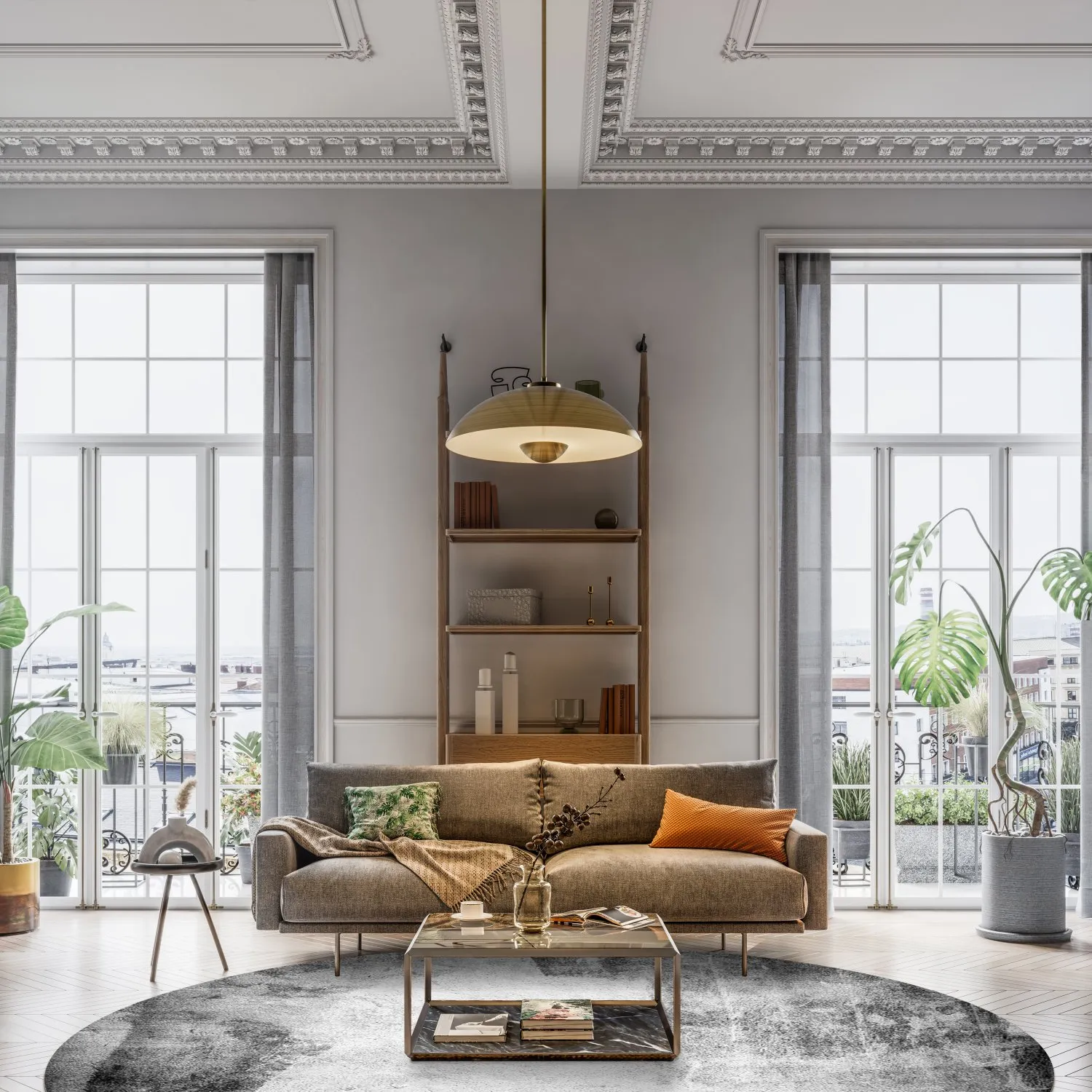 Round Rug - Esperia (grey) 6 Round Rug - Esperia (grey) - Image 4