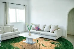 Round Rug - Positano (beige/green) 11 Round Rug - Positano (beige/green) -Viscose Rugs Shop dt70235 101.positano 160xyuvarlaka 48488.jpg