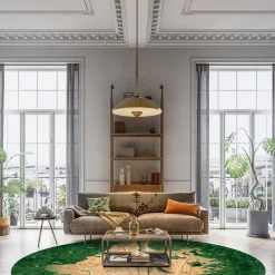 Round Rug - Positano (beige/green) 10 Round Rug - Positano (beige/green) -Viscose Rugs Shop dt70235 101.positano 160xyuvarlaka.jpg