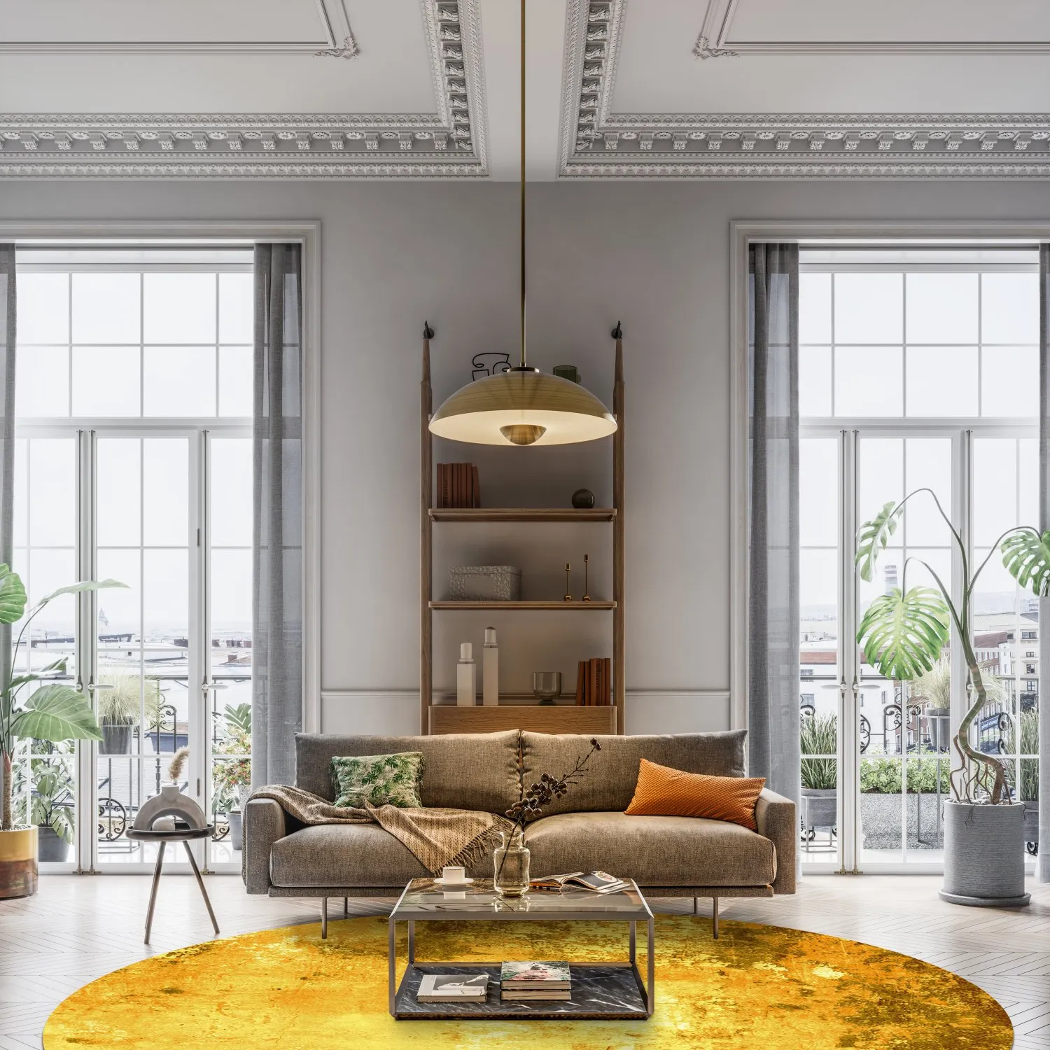 Round Rug - Salitto (gold) 6 Round Rug - Salitto (gold) - Image 4