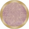 Round Rug - Roges (pink/gold) -Viscose Rugs Shop dt70239 101.roges 160xyuvarlak.jpg