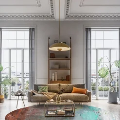 Round Rug - Andali (grey/red/multi) -Viscose Rugs Shop dt70243 101.andali 160xyuvarlaka.jpg