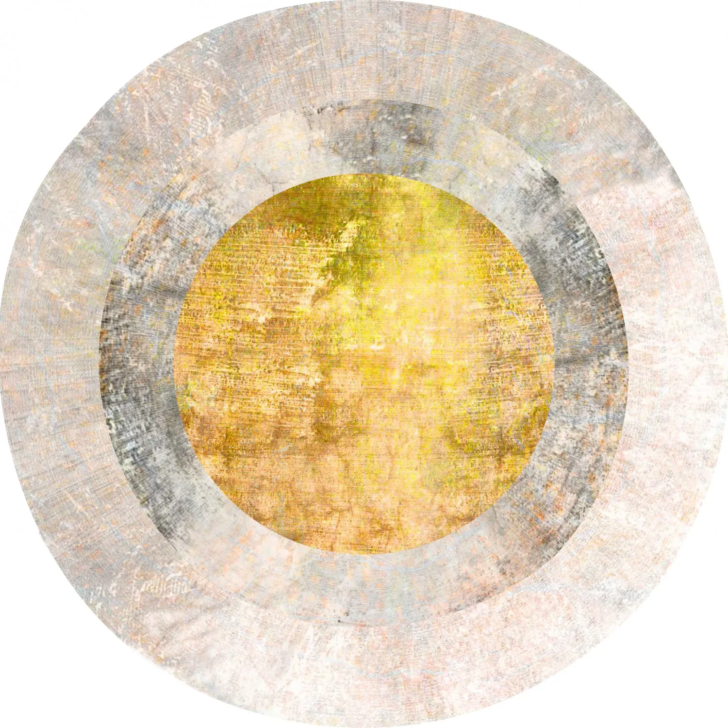 Round Rug - Budoni (grey/beige/yellow) 3 Round Rug - Budoni (grey/beige/yellow)