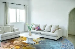 Round Rug - Manlieu (blue/multi/gold) -Viscose Rugs Shop dt70256 101.manlieu 160xyuvarlaka 81368.jpg