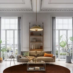 Round Rug - Bovera (brown/red) -Viscose Rugs Shop dt70258 101.bovera 160xyuvarlaka.jpg